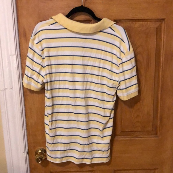 Tommy Hilfigure, butter yellow striped polo - Picture 3 of 5